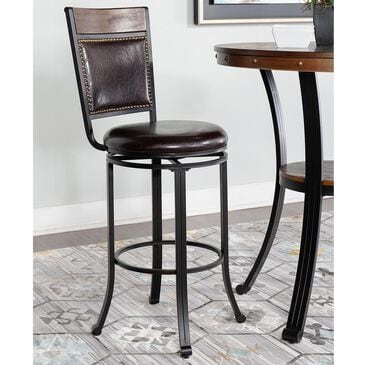 Parkerville Furniture Line Franklin 29" Swivel Bar Stool in Dark Brown, , large