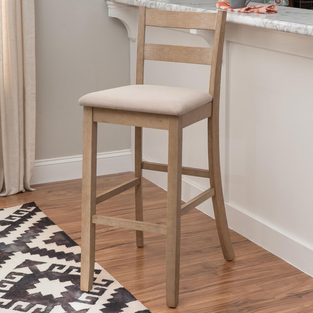 Linon Home Decor Torino Soho Bar Stool in Grey Wash, , large