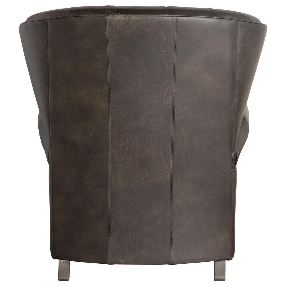 Smith Brothers Leather Push Back Recliner in Charcoal, , large
