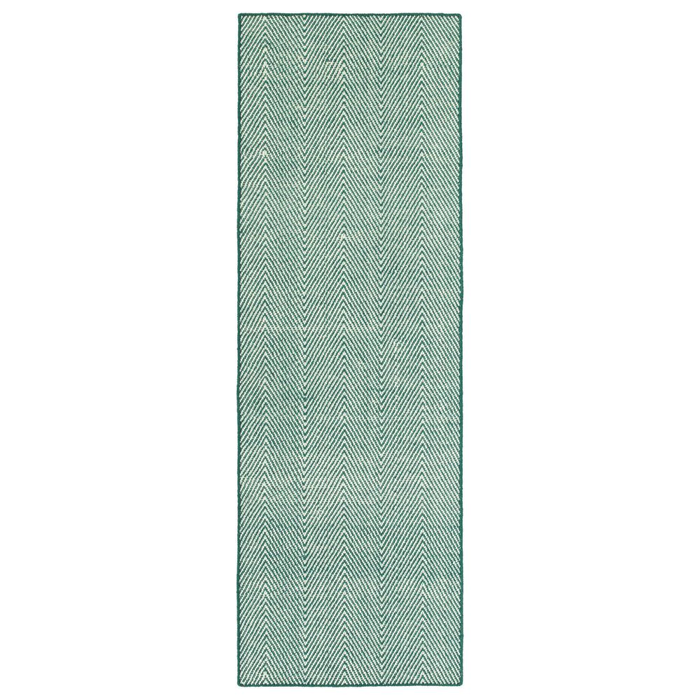 Kaleen Rugs Ziggy ZIG01-91 2" x 6" Teal and White Indoor/Outdoor Area Rug, , large