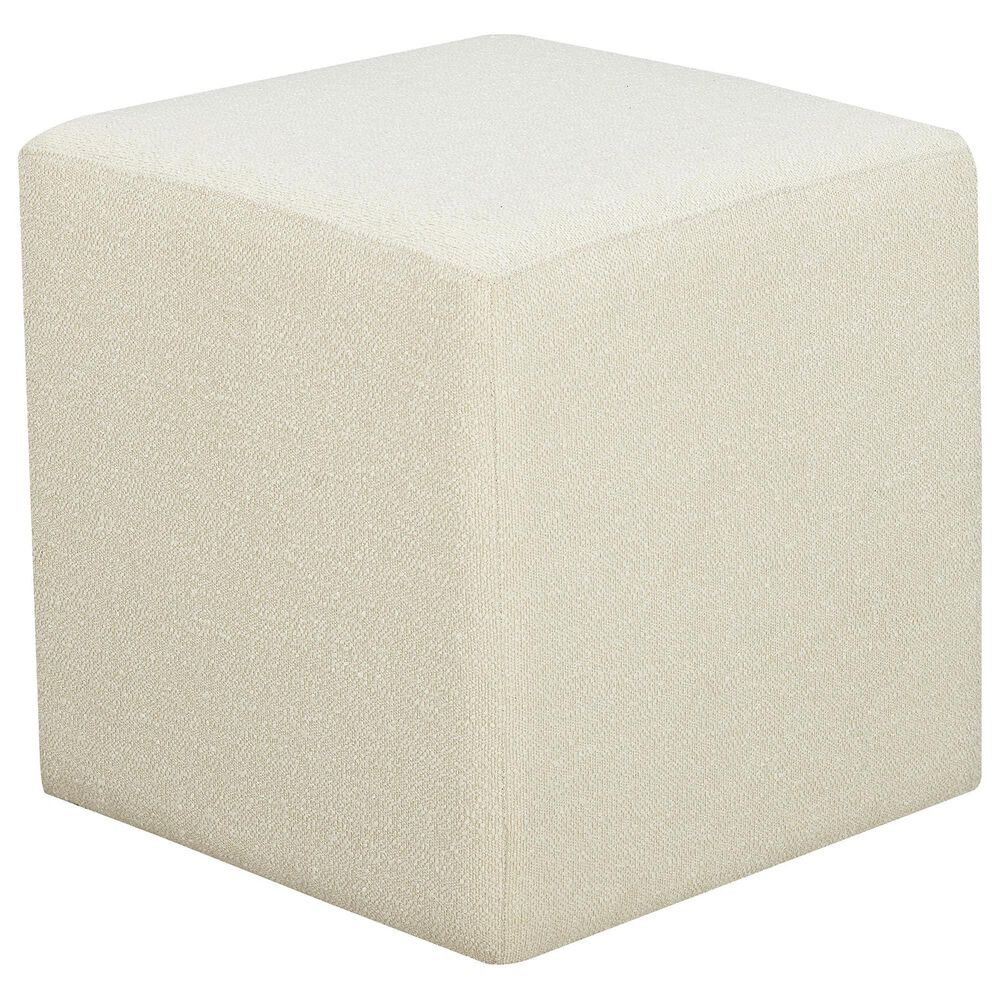 Lifestyle Solutions Grady Square Ottoman in Snow, , large