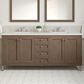 James Martin Vanities Chicago 72" Double Bathroom Vanity in Whitewashed Walnut with 3 cm Lime Delight Quartz Top and Rectangular Sinks, , large