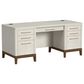 Wycliff Bay Pomono Double Pedestal Executive Desk in White, , large