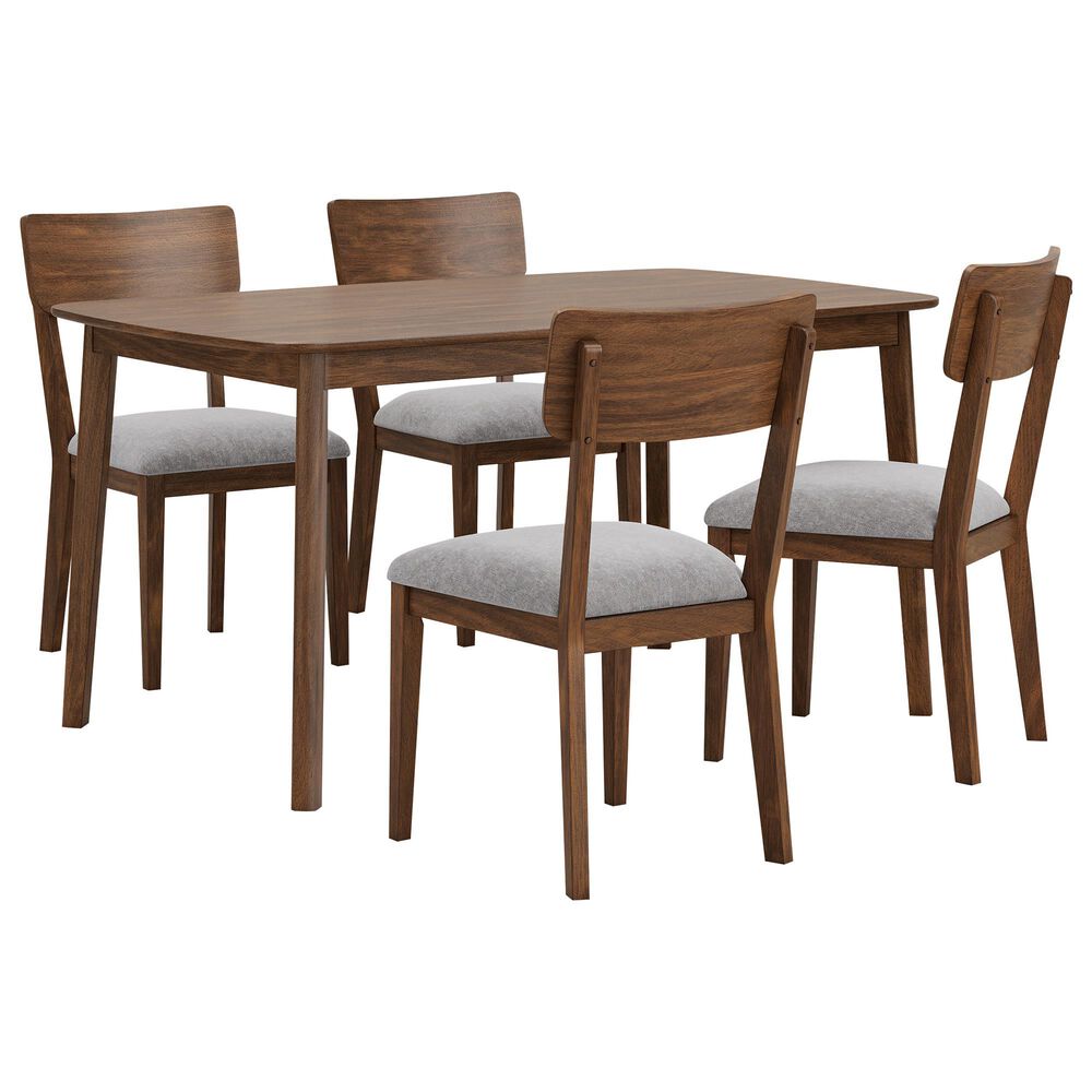 Ashley Tameride 5-Piece Rectangular Dining Set in Medium Brown, , large