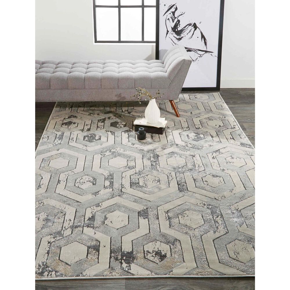 Feizy Micah 3046F 8&#39; x 10&#39; Beige and Gray Area Rug, , large