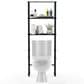 HOMLUX Turn-N-Tube 3-Shelf Over The Toilet Storage Space Saver in Espresso and Black, , large