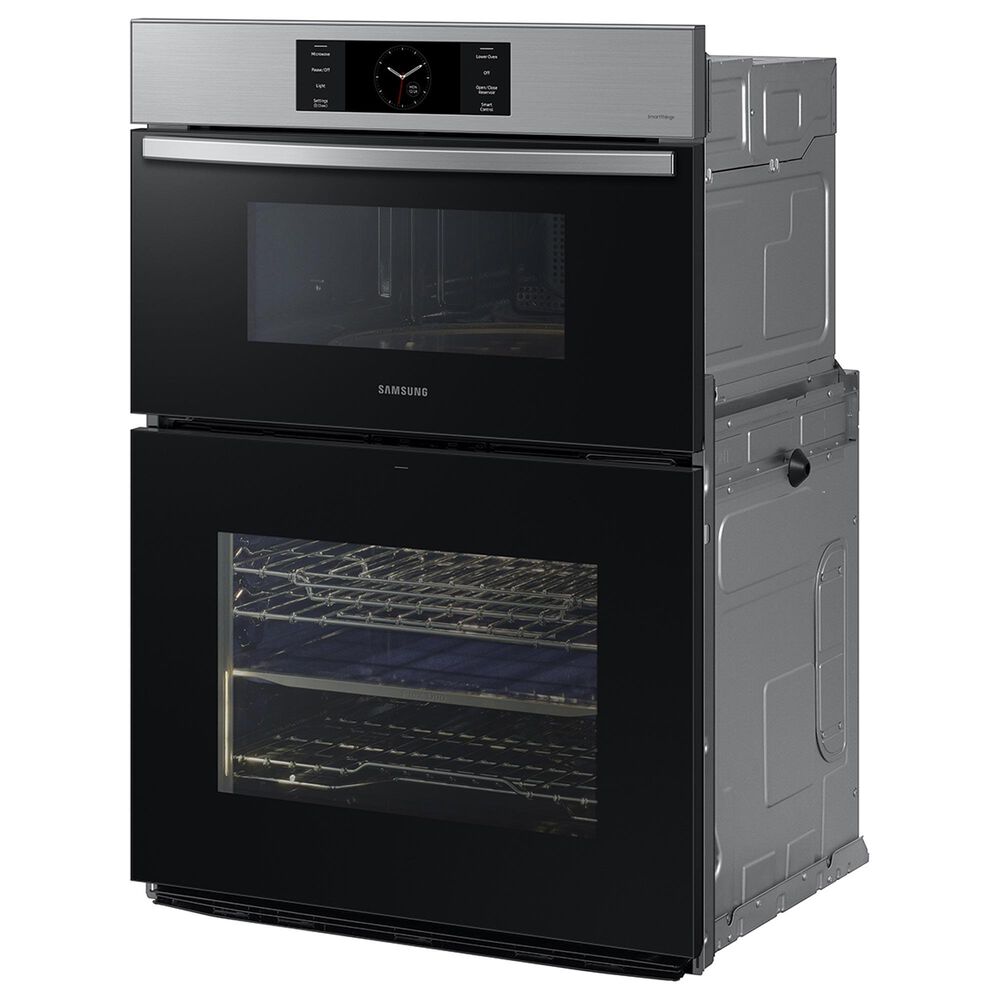Samsung Bespoke 2-Piece Kitchen Package with Stainless Steel Bespoke 30" Combination Wall Oven and Black 30" Induction Cooktop, , large