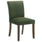 Coaster Cantley Dining Side Chair with Green Cushion in Rich Brown, , large