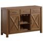 Golden Wave Furniture Darby 3-Drawer Sideboard in Acorn Brown, , large