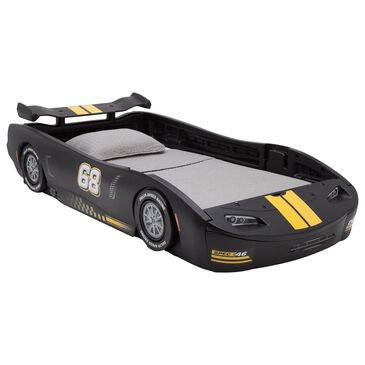Delta Turbo Twin Race Car Bed in Black, , large