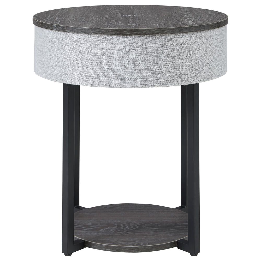 Ashley Sethlen Accent Table with Speaker in Gray and Black, , large
