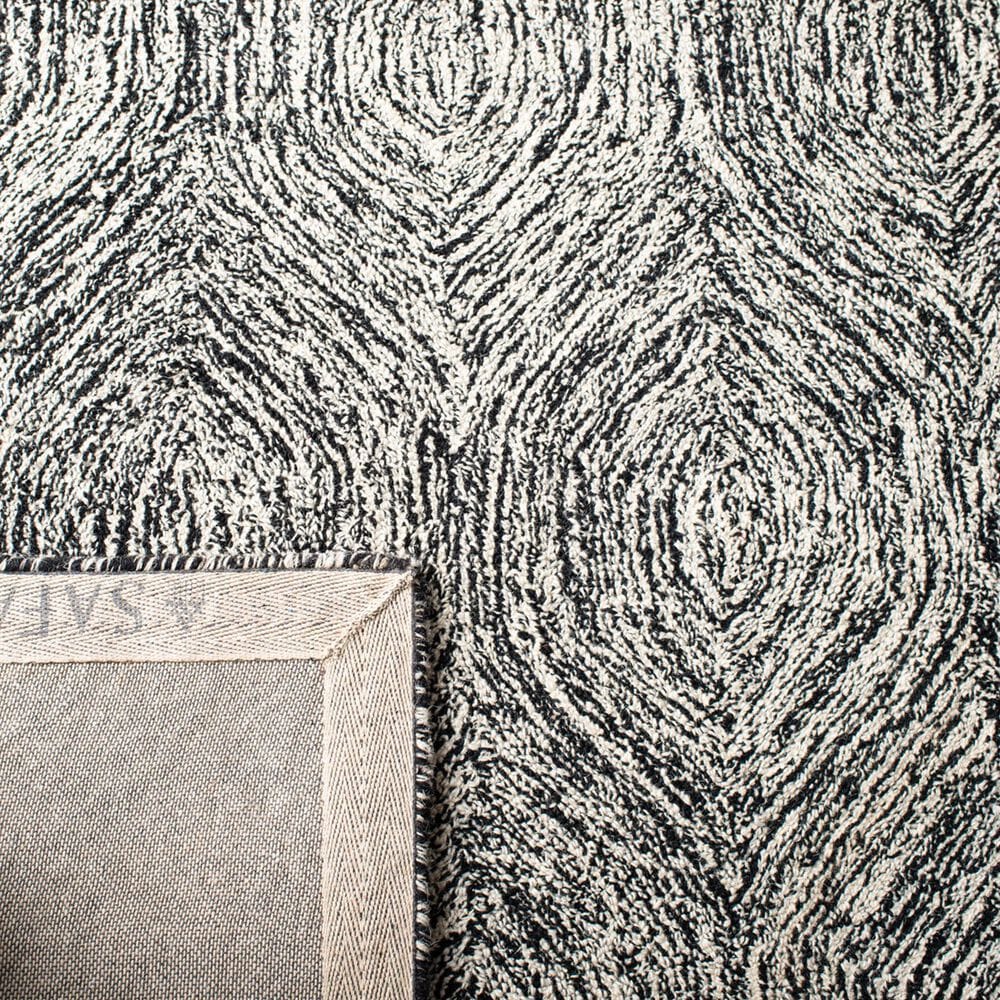 Safavieh Micro-Loop Geometric 8&#39; x 10&#39; Black and Ivory Area Rug, , large