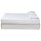 Baxton Studio Iseline King Platform Bed Frame in Antique White, , large