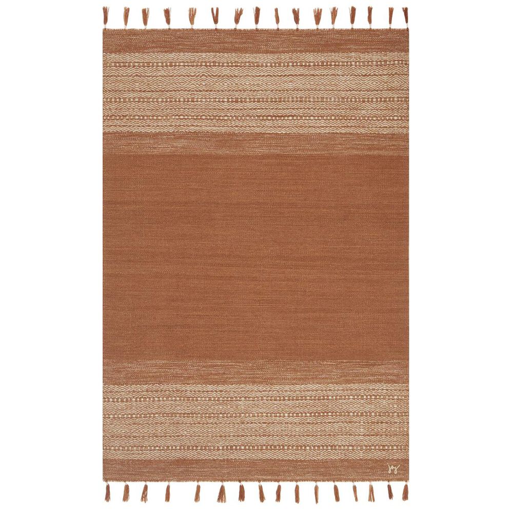 ED Ellen DeGeneres Crafted by Loloi Solano ON-01 7"9" x 9"9" Rust Area Rug, , large