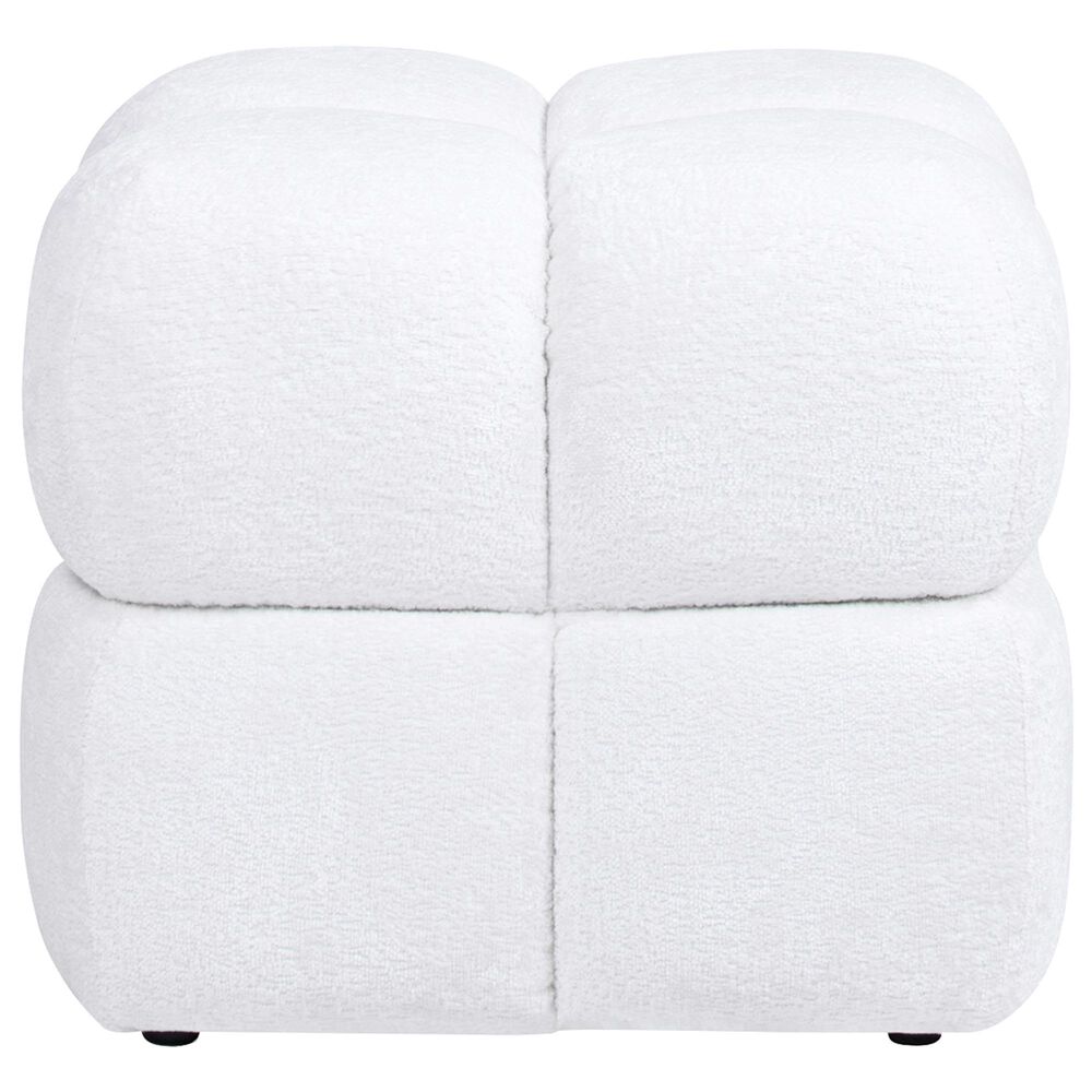 Jennifer Taylor Home Pixel Pouf Ottoman in Almond White, , large