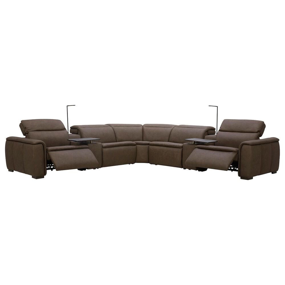 Interlochen 6-Piece Leather Power Reclining Sectional with Power Headrests, , large