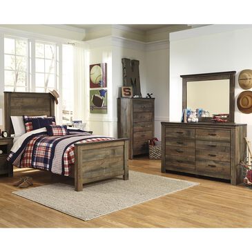 Signature Design by Ashley Trinell 3 Piece Twin Bedroom Set in Brown, , large