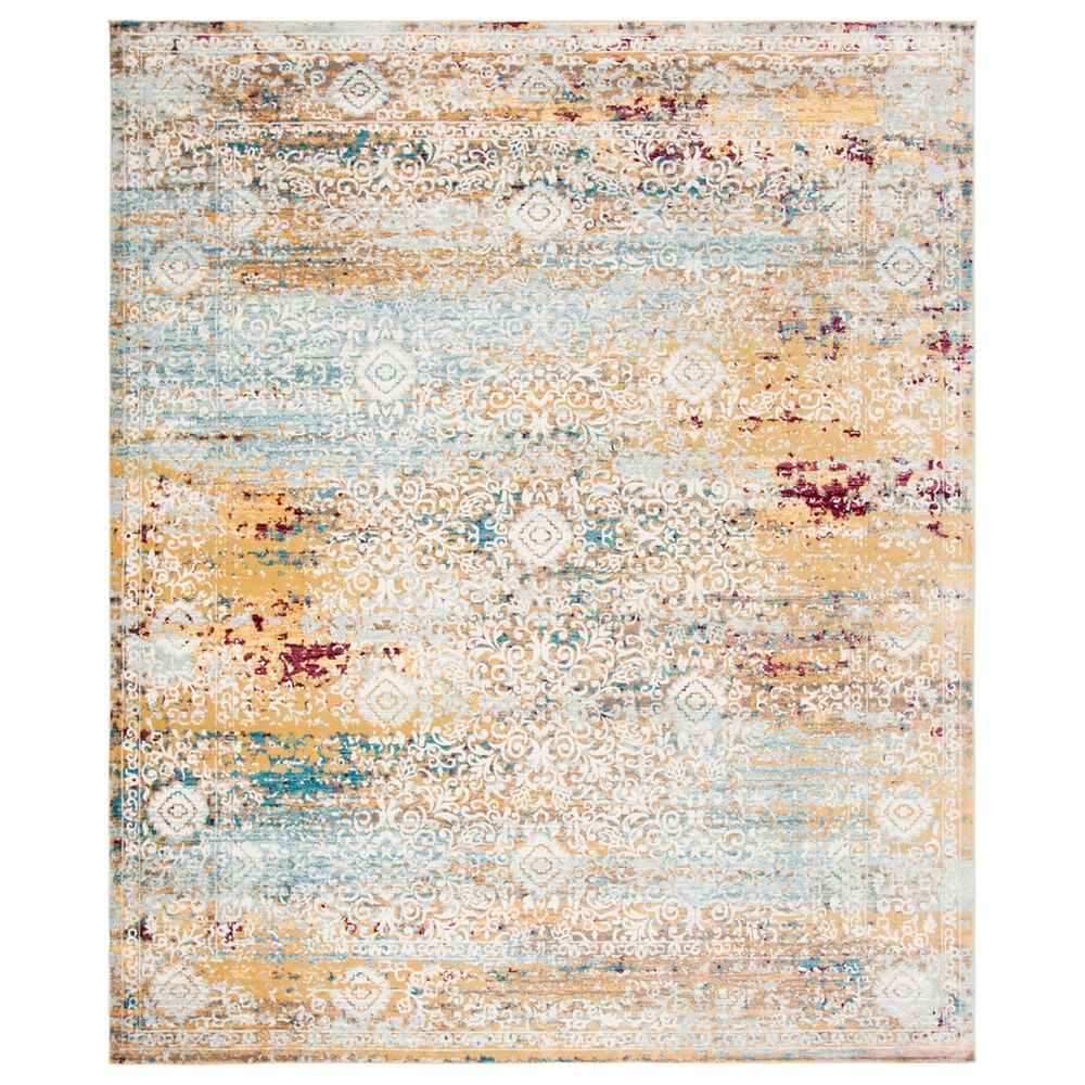 Safavieh Aria 9" x 12" Yellow and Cream Area Rug, , large