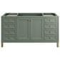 James Martin Vanities Chicago 60" Single Bathroom Vanity in Smokey Celadon with 3 cm Victorian Silver Quartz Top, Rectangular Sink and FreePower Wireless Charger, , large
