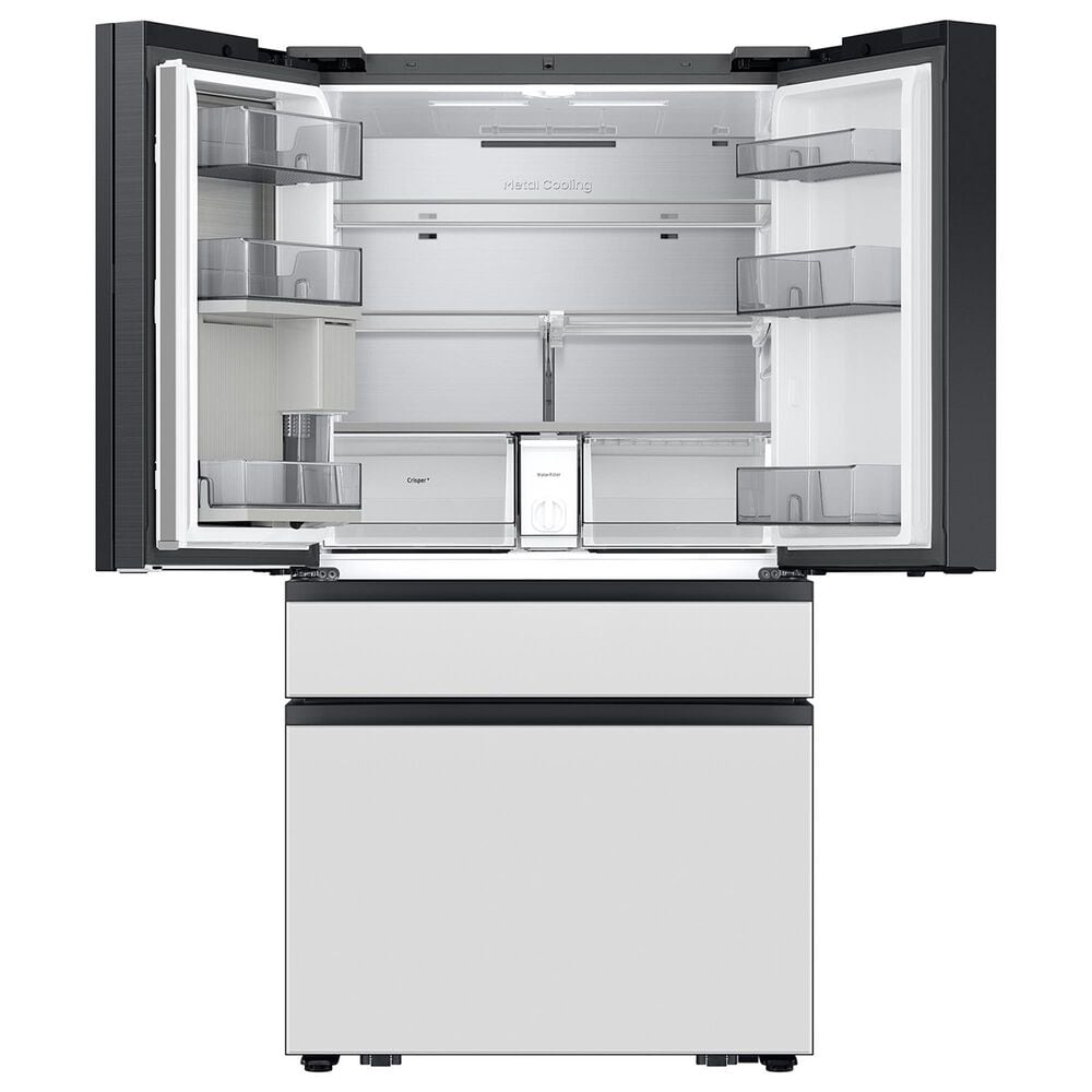 Samsung 22.5 Cu. Ft. Bespoke Counter Depth 4-Door French Door Refrigerator with AI Family Hub+ AI Vision Inside in White Glass, , large