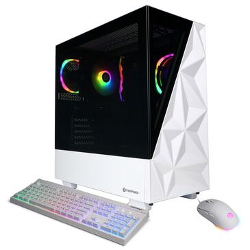 CyberPowerPC Gamer Master Gaming Desktop | AMD Ryzen 5 8400F - 16GB RAM - NVIDIA GeForce RTX 5060 Graphics - 2TB SSD in White, , large