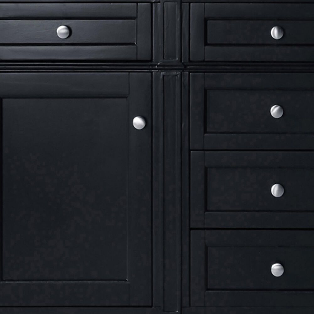 James Martin Vanities Brittany 60&quot; Double Bathroom Vanity in Black Onyx with 3 cm Victorian Silver Quartz Top and Rectangular Sinks, , large