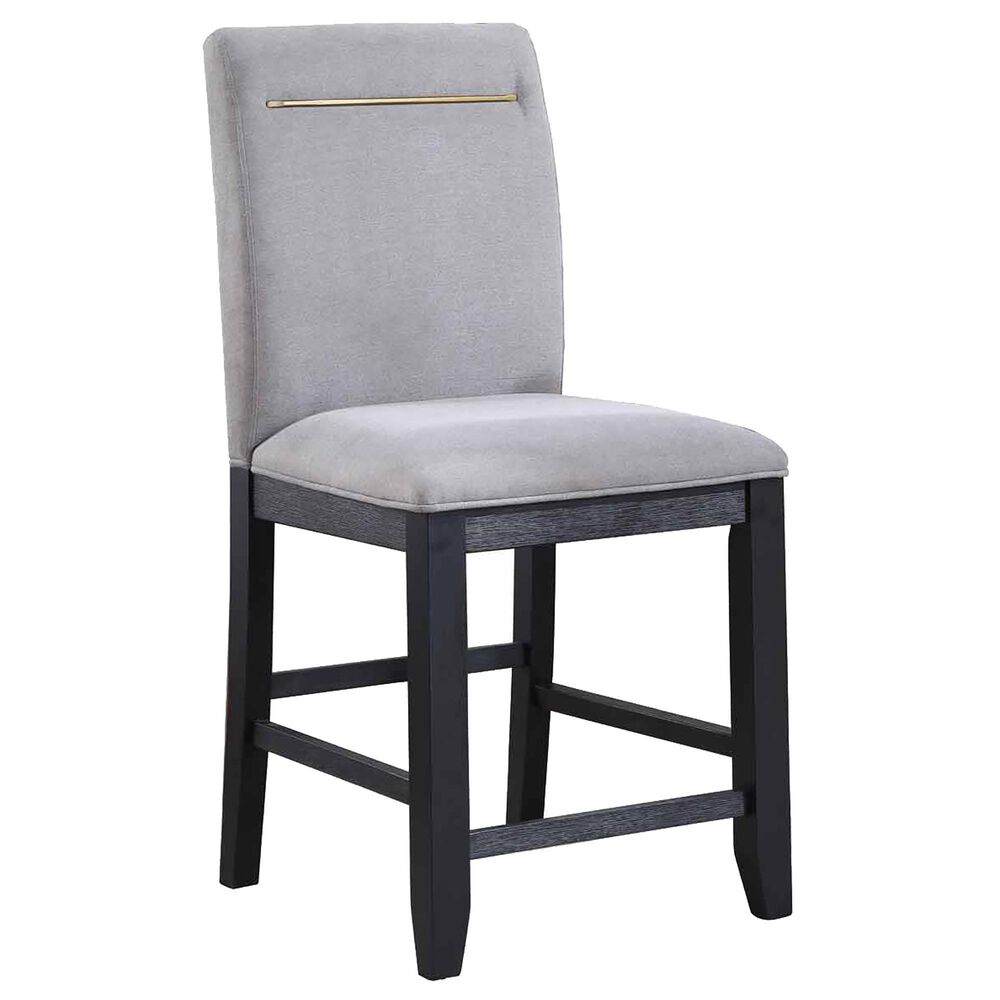 Steve Silver Yves 7-Piece Counter Dining Set in Rubbed Charcoal, , large