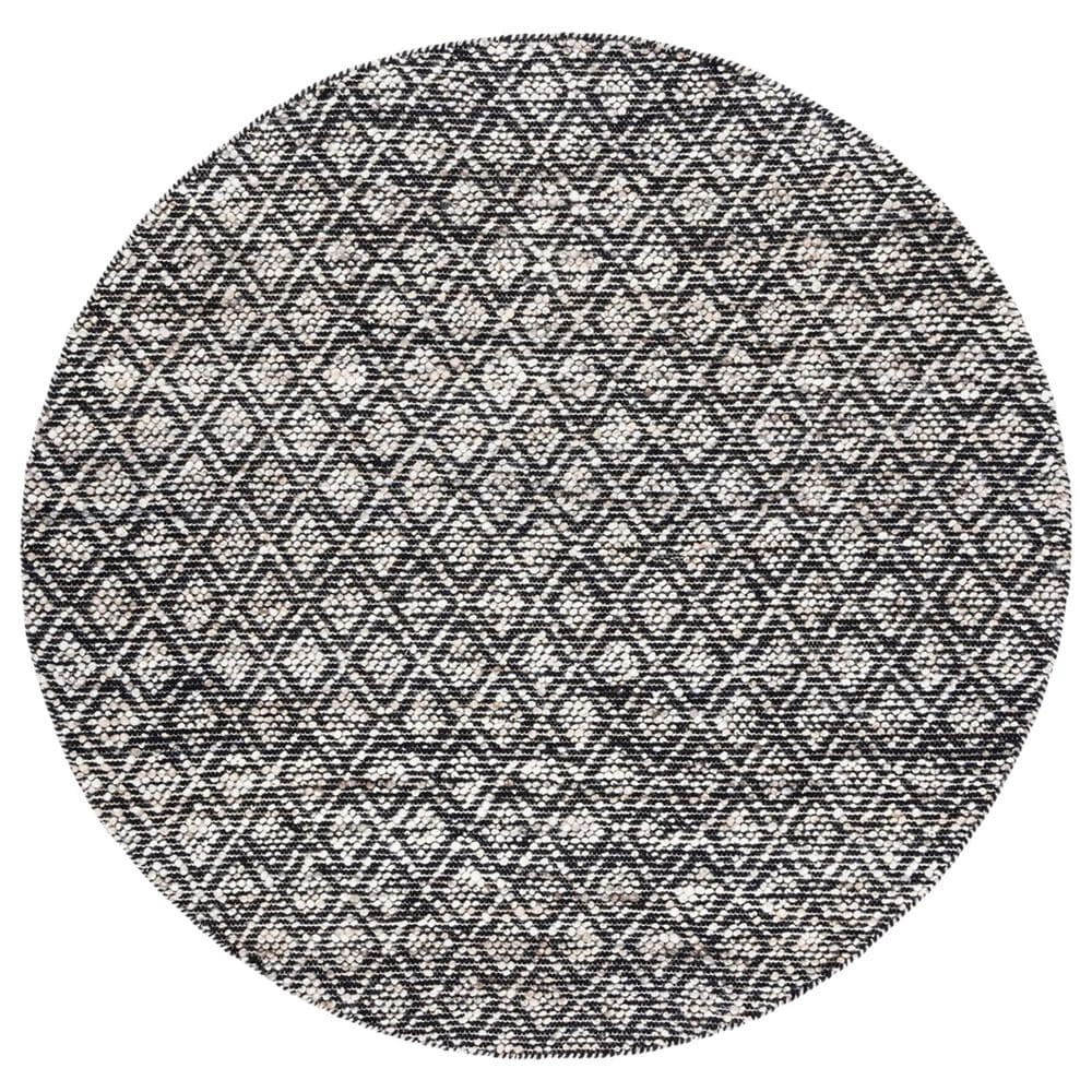 Safavieh Natura NAT615T 6" Round Ivory and Brown Area Rug, , large