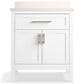 Kohler Hadron 30" Single Bathroom Vanity in White with 3 cm Bianco Bella Quartz Top and Oval Sink, , large