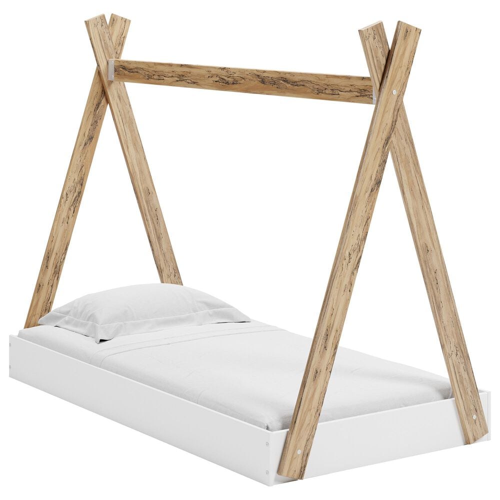 Ashley Piperton Twin Tent Complete Bed in Matte White and Sugarberry, , large