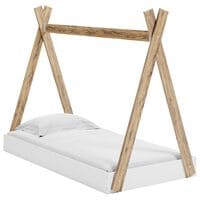 Signature Design by Ashley Piperton Twin Tent Complete Bed in Matte White and Sugarberry