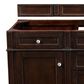 James Martin Vanities Brittany 60" Double Bathroom Vanity in Burnished Mahogany with 3 cm Eternal Jasmine Pearl Quartz Top, , large