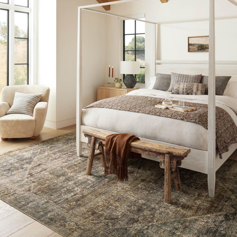 Amber Lewis x Loloi Morgan 7&#39;3&quot; x 9&#39;3&quot; Spice and Lagoon Area Rug, , large