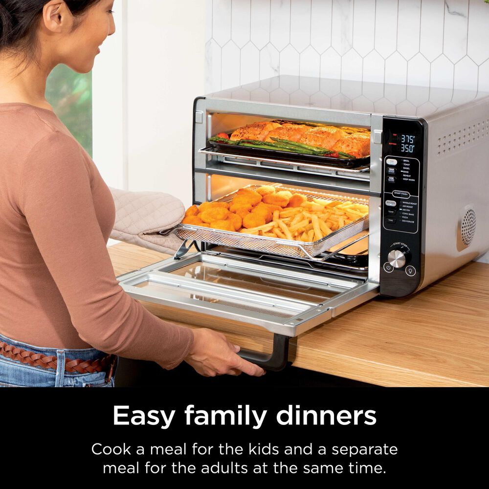 Ninja Foodi 12-In-1 Double Oven with FlexDoor in Black, , large