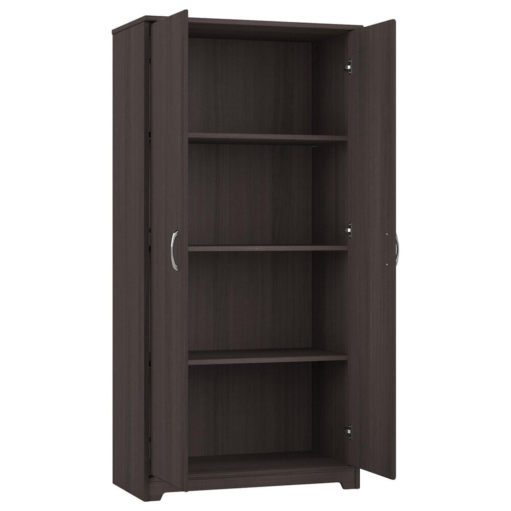 Bush Cabot Tall Kitchen Pantry with Doors in Heather Gray NFM