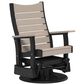 Amish Orchard 2" Patio Contour Swivel Glider Chair in Weatherwood and Black, , large