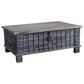 Jaipur Home One of a Kind Dowry Old World Storage Trunk in Grey and Brown, , large