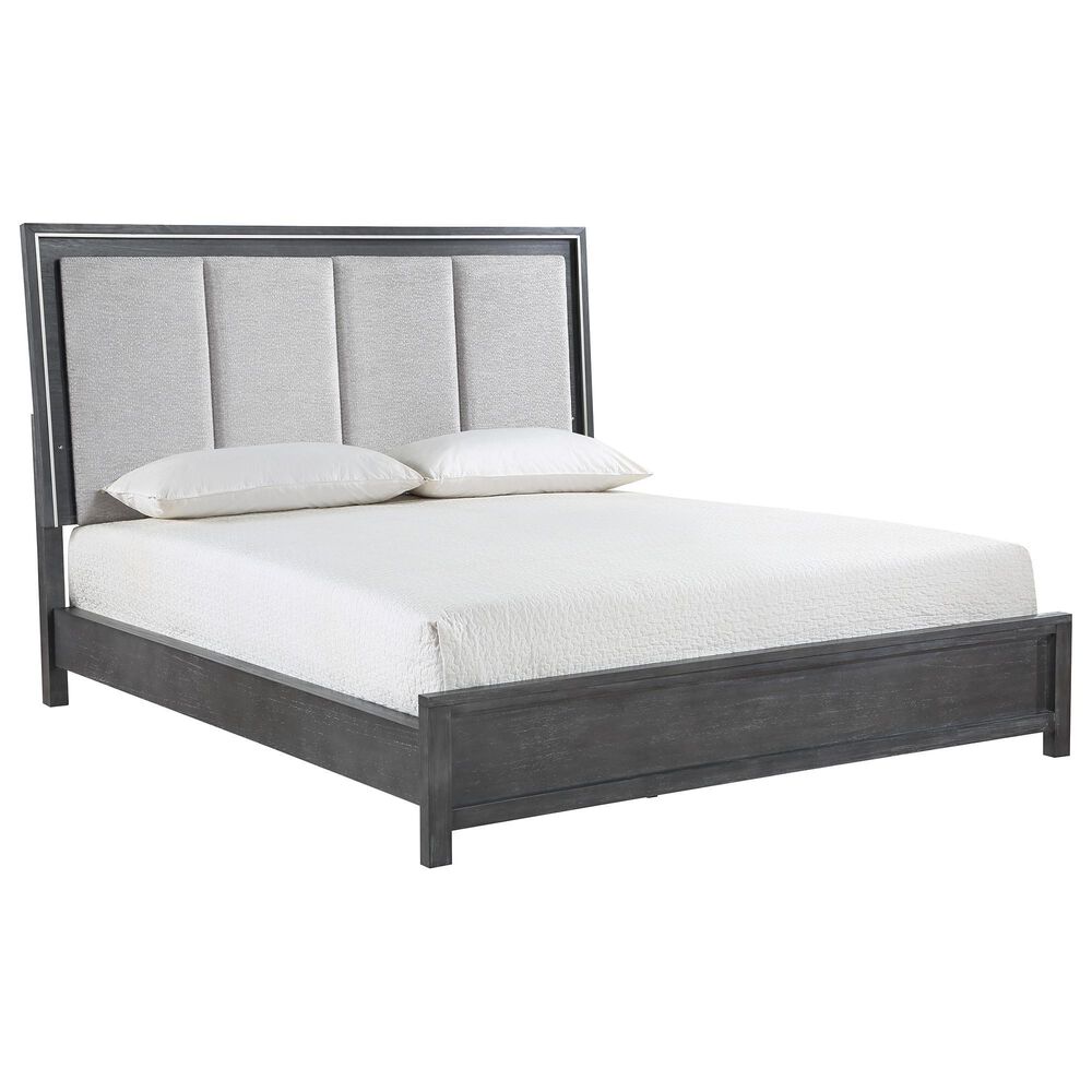 New Heritage Design Odessa 3-Piece King Bedroom Set in Charcoal and Silver, , large