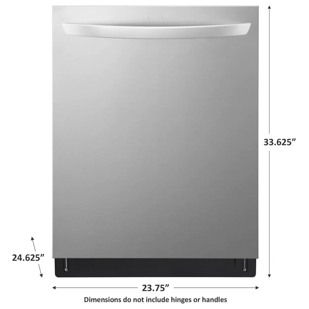 LG 24&quot; Fully Integrated Towel Bar Handle Smart Built-In Dishwasher in PrintProof Stainless Steel, , large