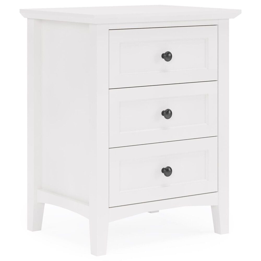Urban Home Grace 3-Drawer Nightstand in Snowfall White and Black, , large