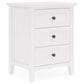 Urban Home Grace 3-Drawer Nightstand in Snowfall White and Black, , large