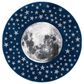 Safavieh Carousel Outer Space 3" Round Navy and Grey Kids  Area Rug, , large