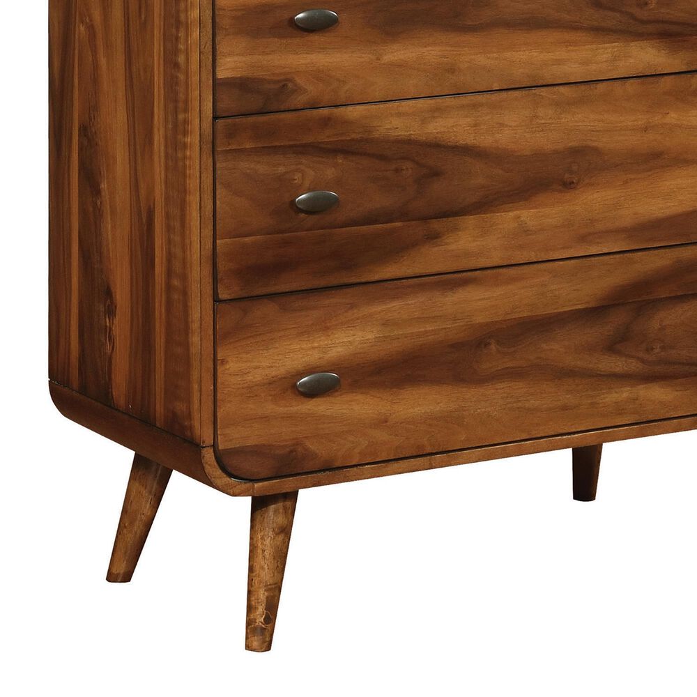 Pacific Landing Robyn 5 Drawer Chest in Dark Walnut, , large