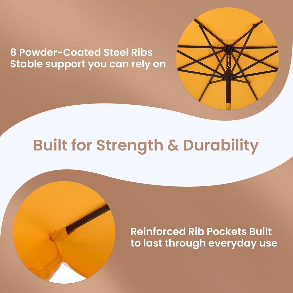 HOMLUX 10' Patio Umbrella in Yellow, , large