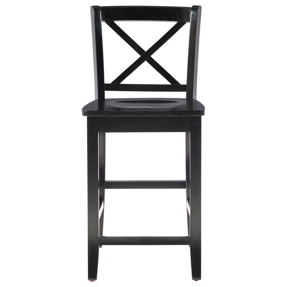 Linon Home Decor Torino X-Back Counter Stool in Black, , large