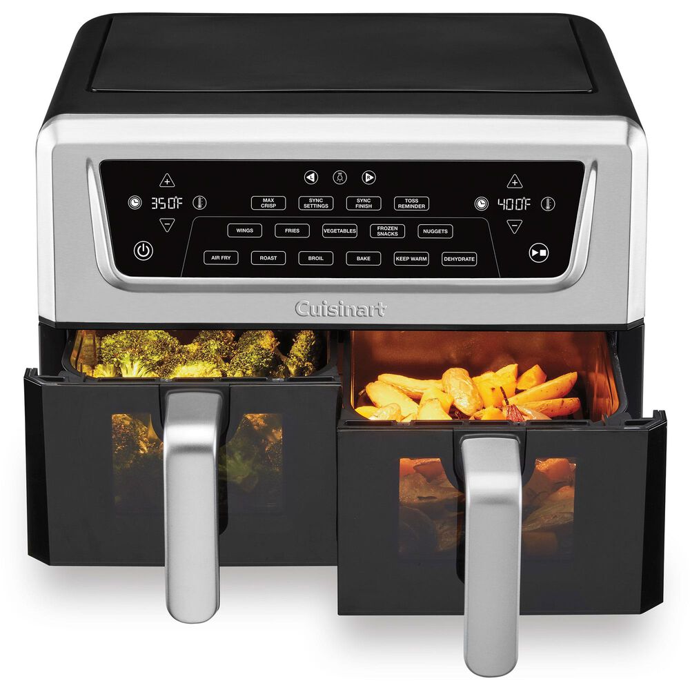 Cuisinart 11-qt Dual Basket Air Fryer Pro in Black Stainless, , large