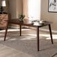 Baxton Studio Edna Dining Table in Walnut - Table Only, , large