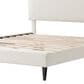 Furniture of America Gail Queen Upholstered Platform Bed with Pillow Headboard in White, , large