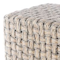 Surya Cordoba Pouf in Light Gray/Cream