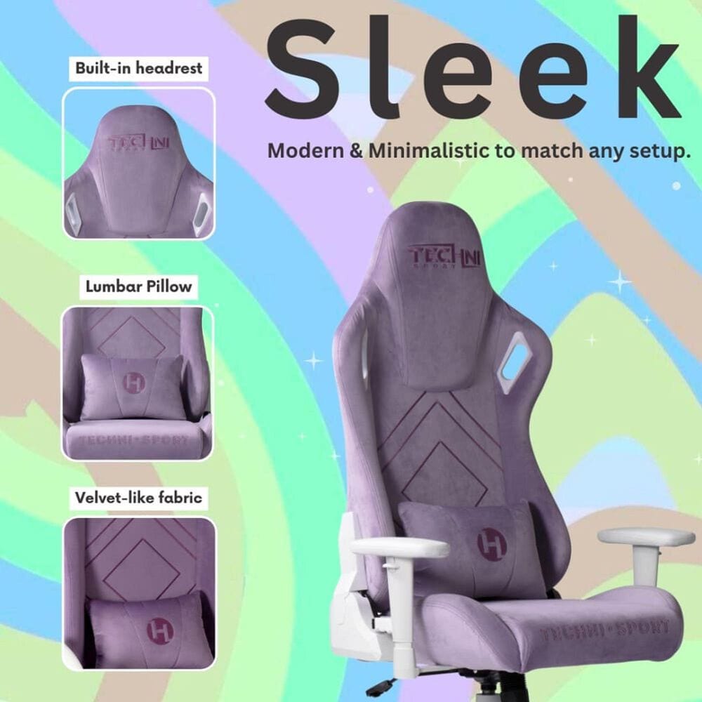 Techni Sport Gaming Chair in Purple, , large